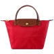 Longchamp 短帶折疊水餃包(絳紅色/小) product thumbnail 1