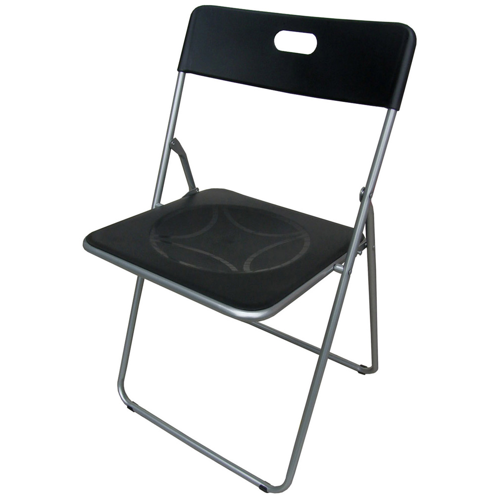 Dr. DIY 高背折疊椅/餐椅/休閒椅/摺疊椅/戶外椅(黑色)-4入/組