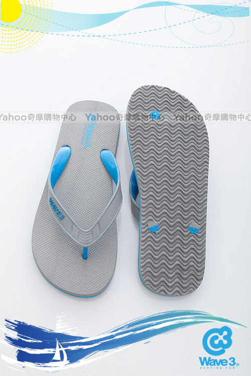 WAVE3【男】獨家設計ESP-四代人字夾腳拖鞋~灰