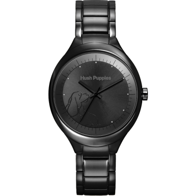 Hush Puppies  美式優雅女錶-黑/35mm