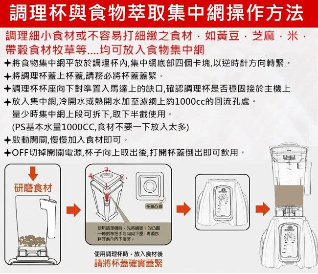 SUPERMUM專業營養生機調理機(贈送調理杯) BTC-A3