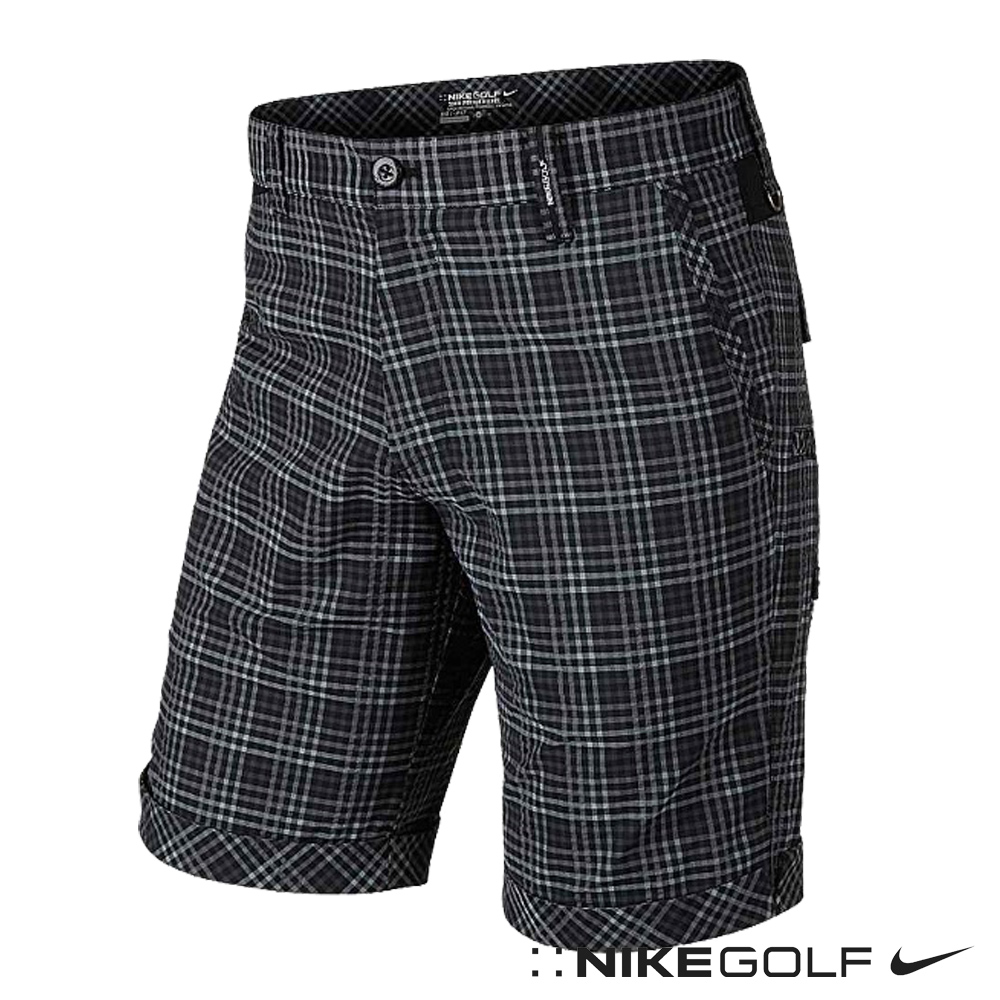 Nike Golf 休閒排汗格紋短褲-黑653787-010