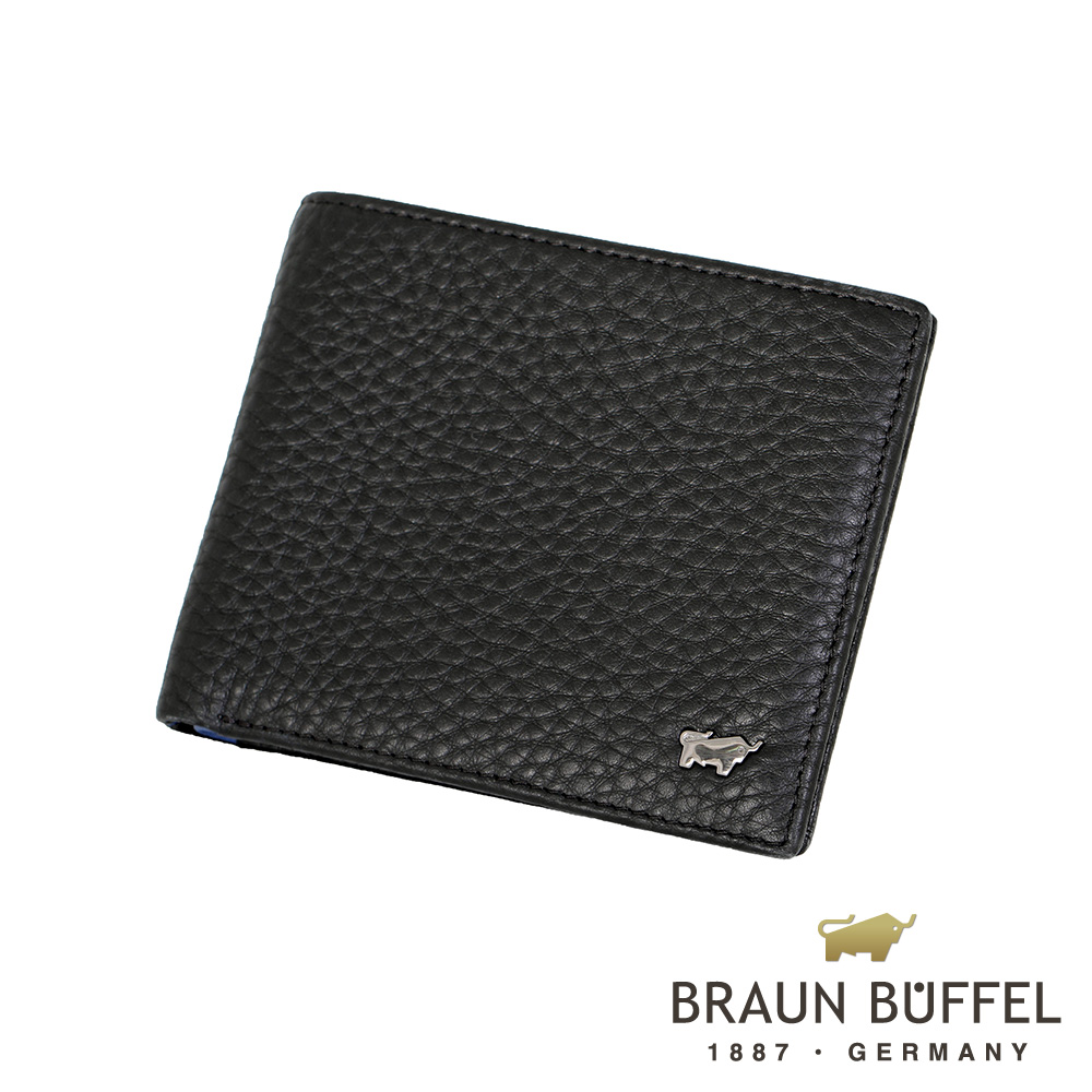 BRAUN BUFFEL - OSLO奧斯陸系列8卡左上翻皮夾 - 摩登黑