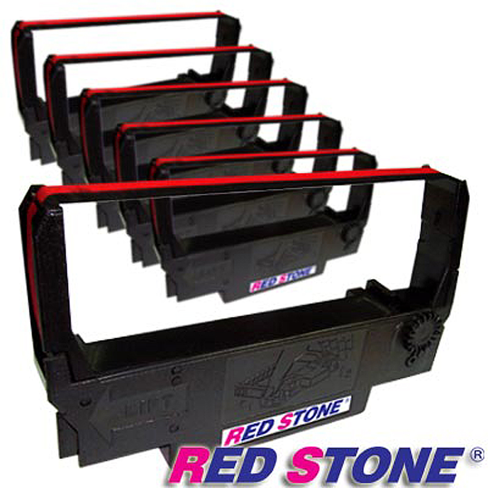 RED STONE for EPSON ERC30/ERC34/ERC38黑紅色帶(6入)