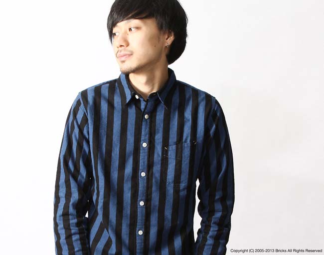 ZIP日本男裝 長袖 直條紋刷毛標準領襯衫