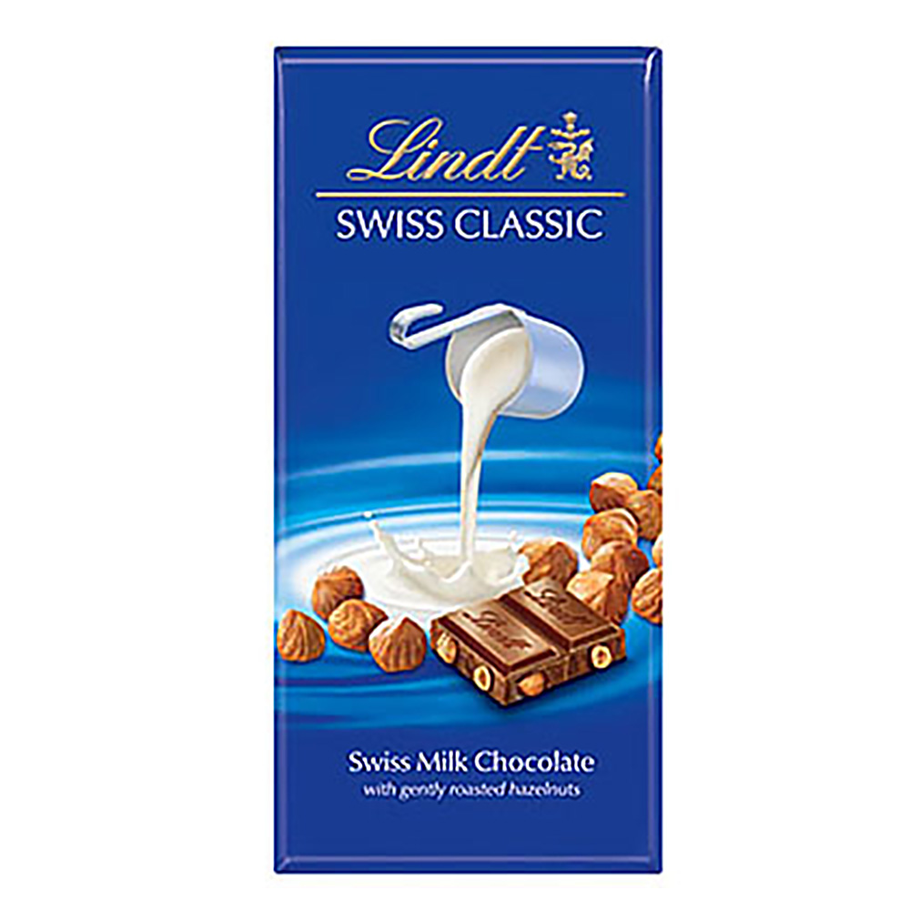 瑞士蓮LINDT 經典榛果牛奶巧克力片(100g)