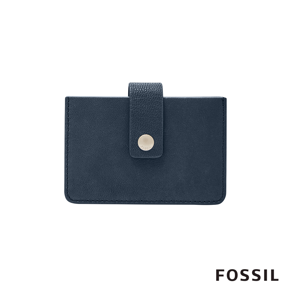 FOSSIL MINI WALLET 真皮輕巧小夾-深海藍