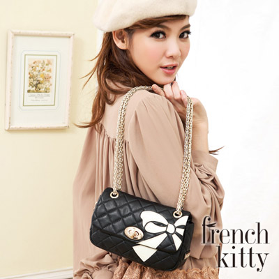 【french kitty】優雅時尚-Y-Young CoCo系列小手提包-黑