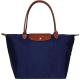 LONGCHAMP Le Pliage 長把摺疊水餃包(大/深藍) product thumbnail 1