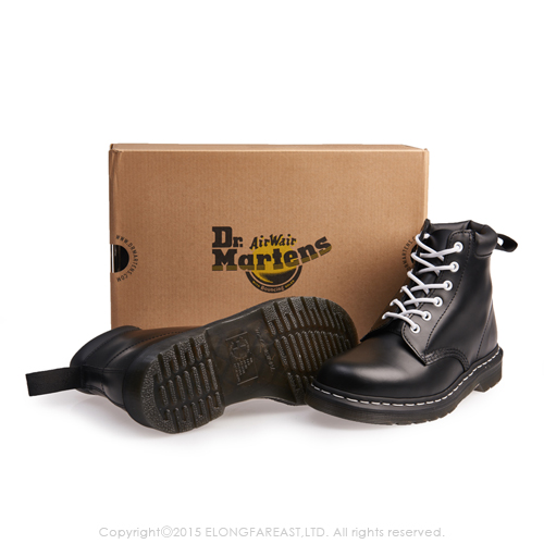 Dr.Martens-經典939 6孔亮皮馬汀靴-男款-黑