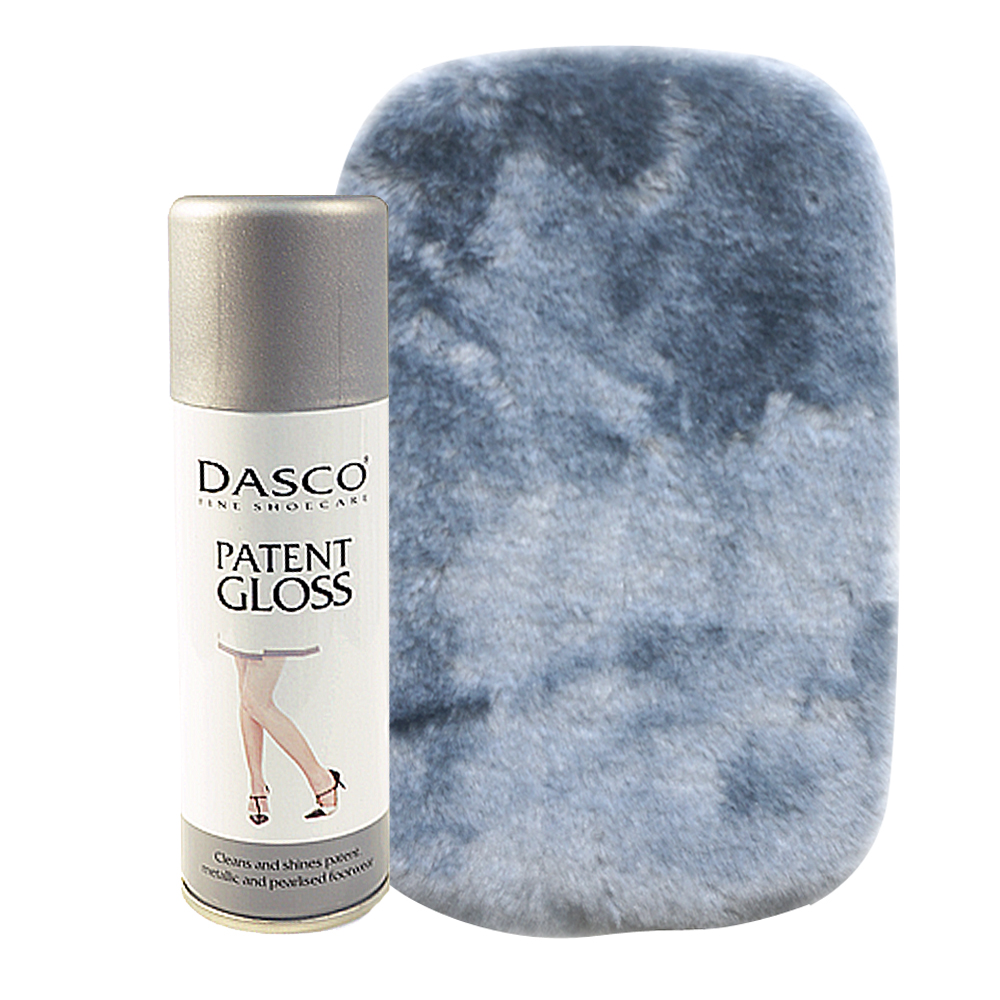 足的美形 英國Dasco皮革漆皮專用潔護劑+布組