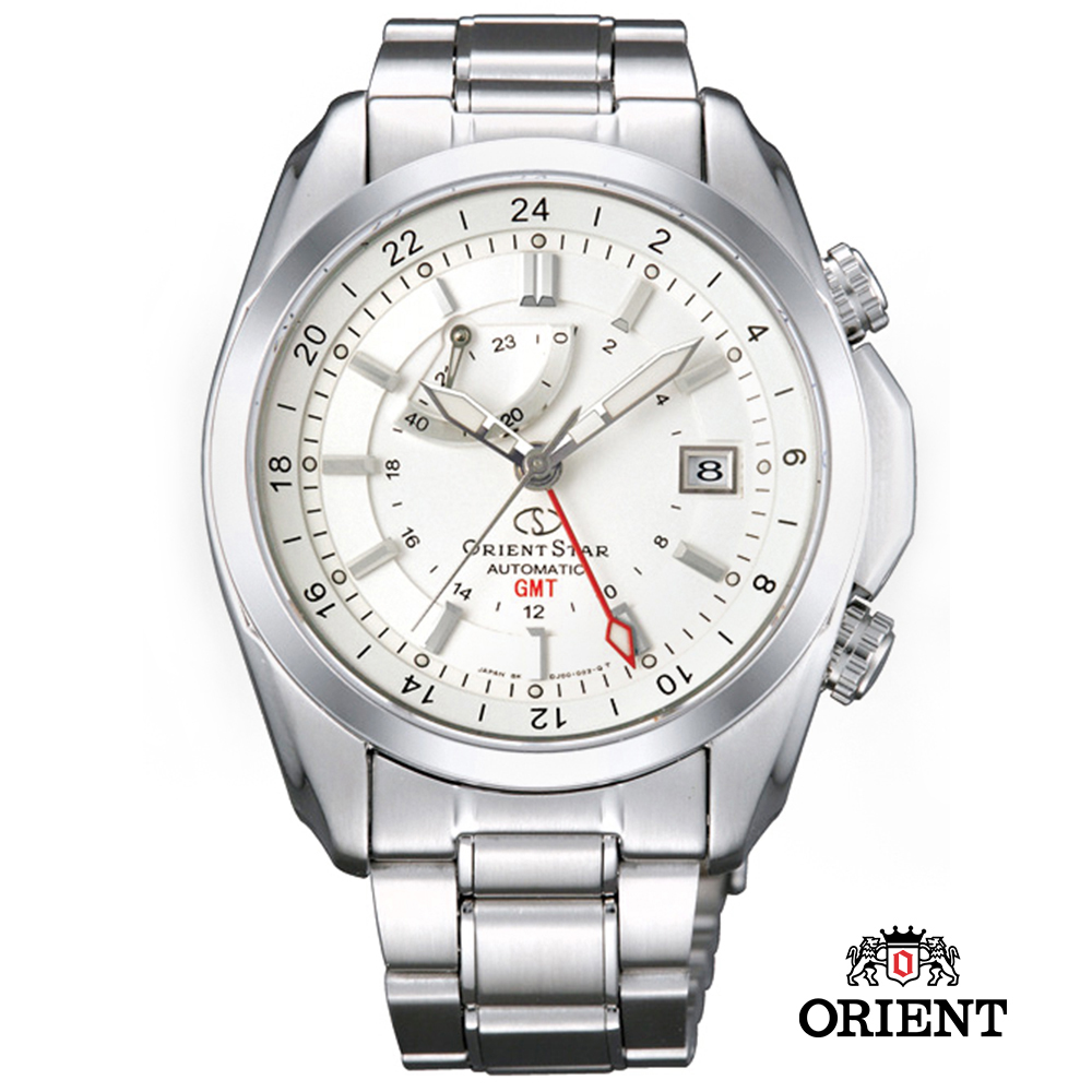 ORIENT STAR 東方之星 GMT系列 雙時區藍寶石機械錶-白色/41.5mm