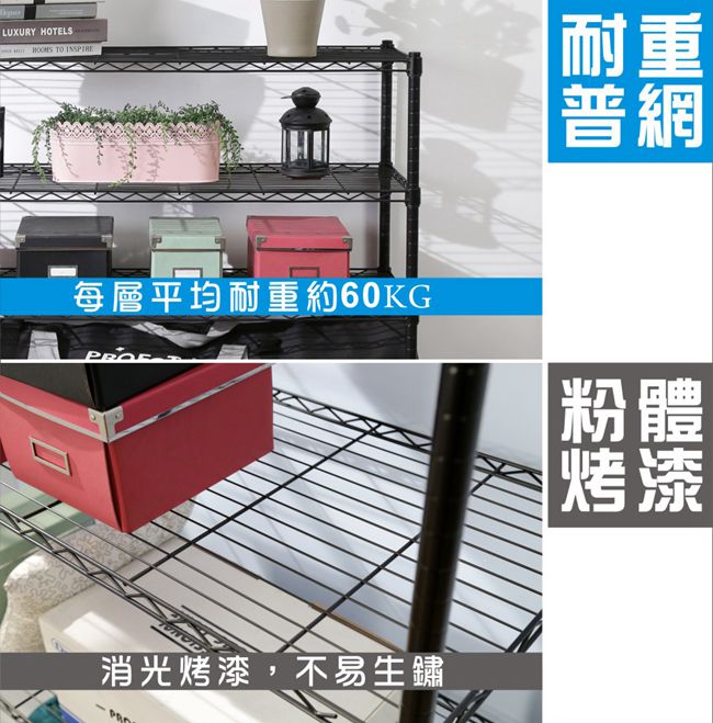 BuyJM黑烤漆120x45x100cm附工業輪三層置物架-DIY