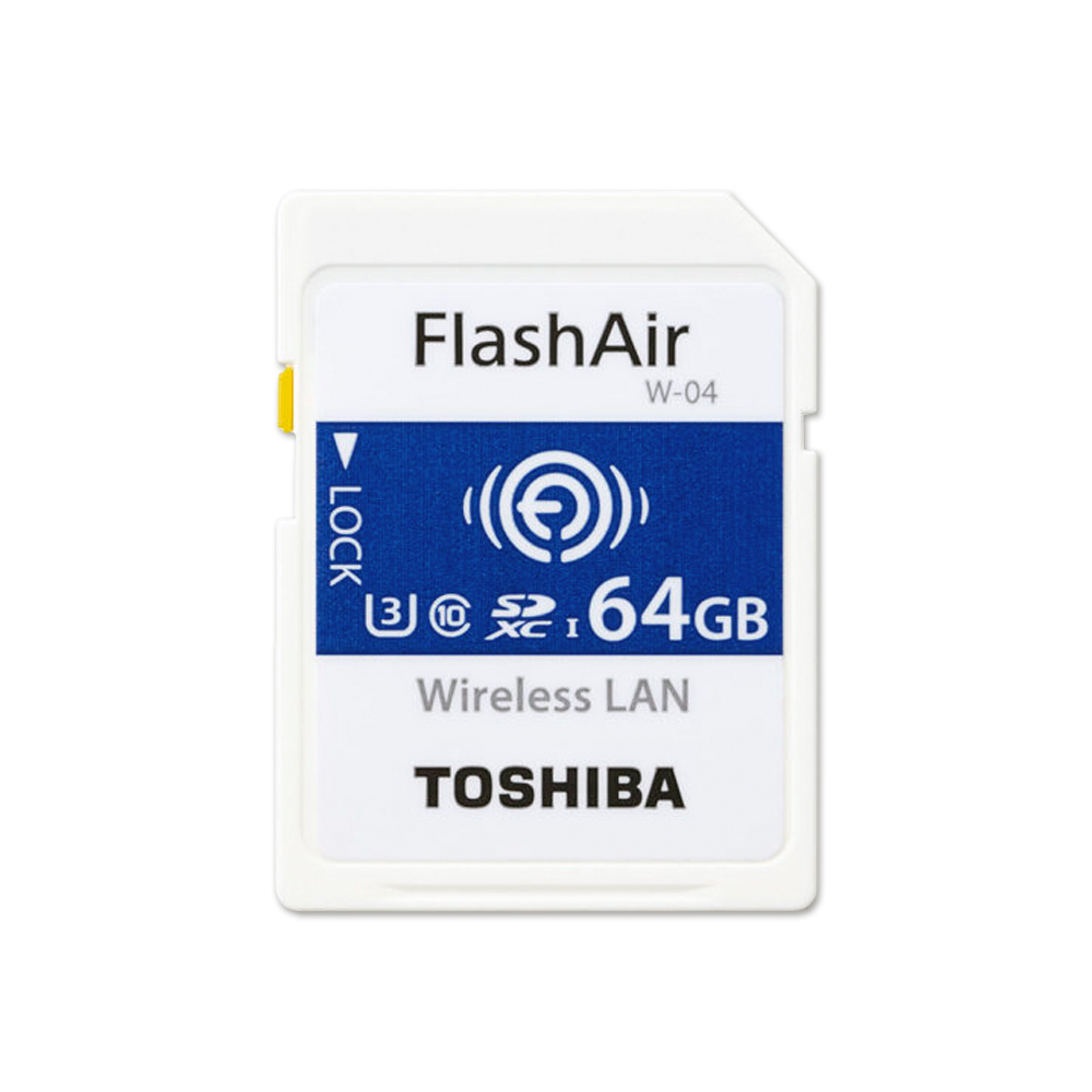 TOSHIBA 64G FlashAir SDXC U3 Wifi無線傳輸記憶卡 W-04