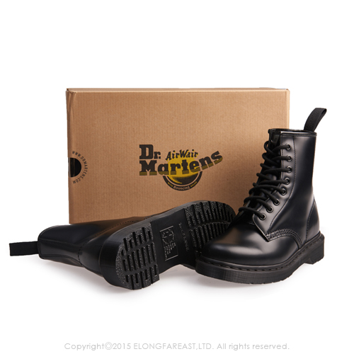 Dr.Martens-經典1460 MONO 8孔真皮馬汀靴-女款-黑