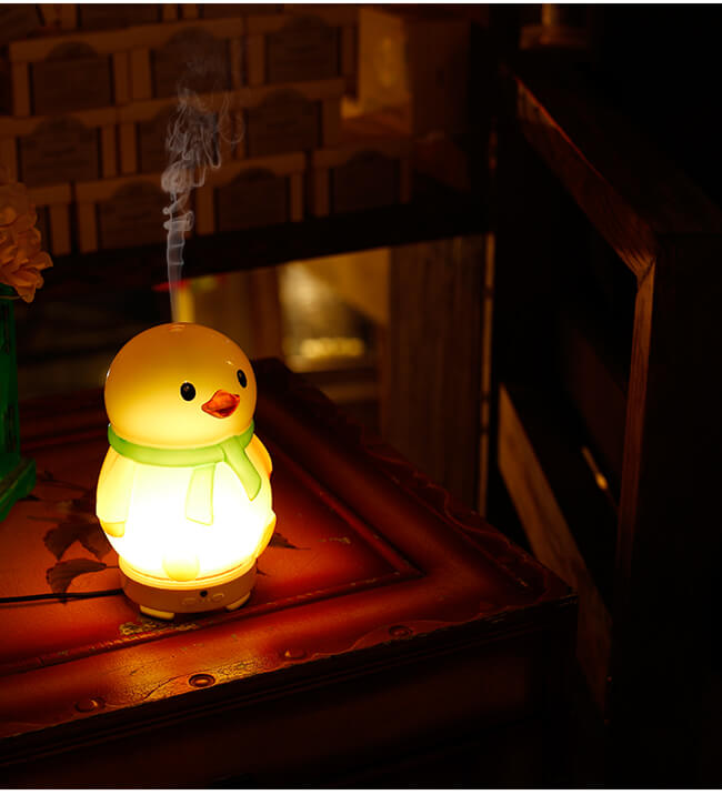 法國三寶貝 兒童家用鴨子遙控香薰加濕LED夜燈
