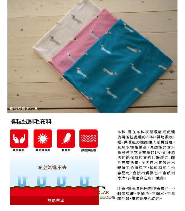 絲薇諾台灣製搖粒絨雙人被套6×7尺 帕比狗狗-藍色