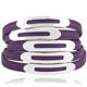 TODS 真皮壓紋六環釦手環-S/L號(紫色) product thumbnail 1