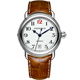 AEROWATCH 復刻紳士時尚機械腕錶-白x棕/40mm product thumbnail 1