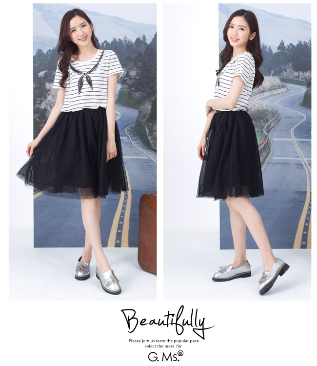 G.Ms. 流蘇穗飾樂福紳士平底鞋-銀色