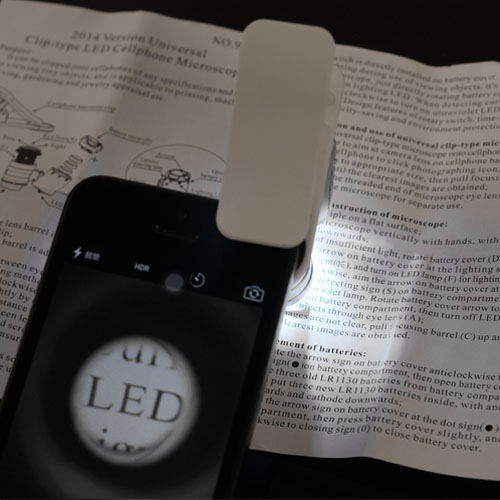 LED手機配件通用夾多功能顯微鏡(9882-w)