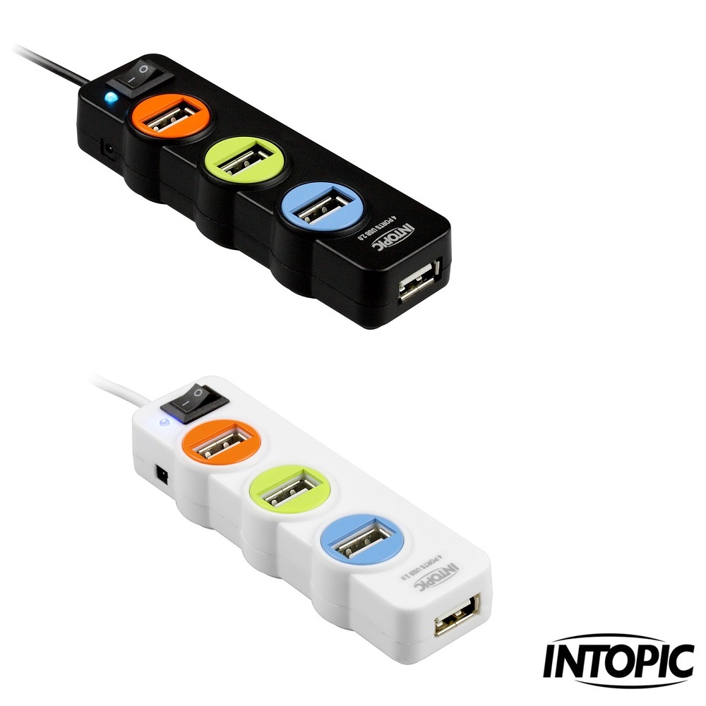 INTOPIC-USB2.0 4埠全方位集線器HB-25