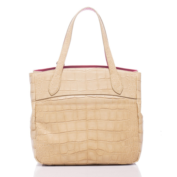 A.D.M.J.珠光鱷魚壓紋VERA TOTE(M) -BEIGE