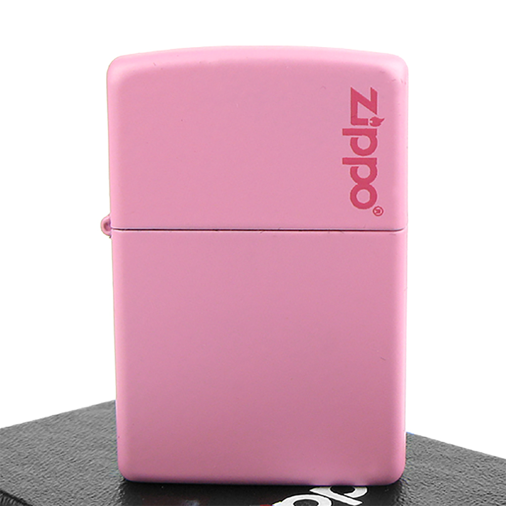 【ZIPPO】美系~LOGO字樣打火機~Pink Matte粉紅烤漆