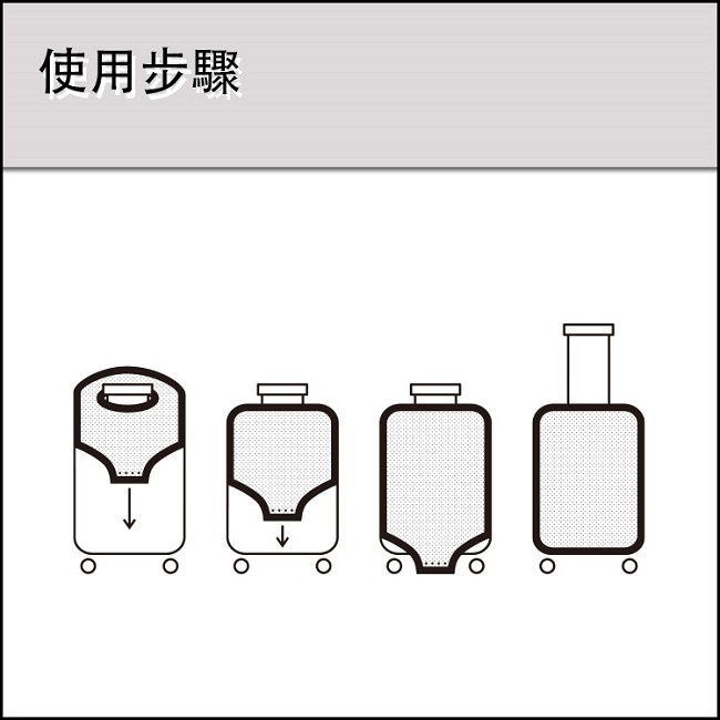 LOQI 行李箱外套 - 日落 M號 (適用22-27吋行李箱保護套)