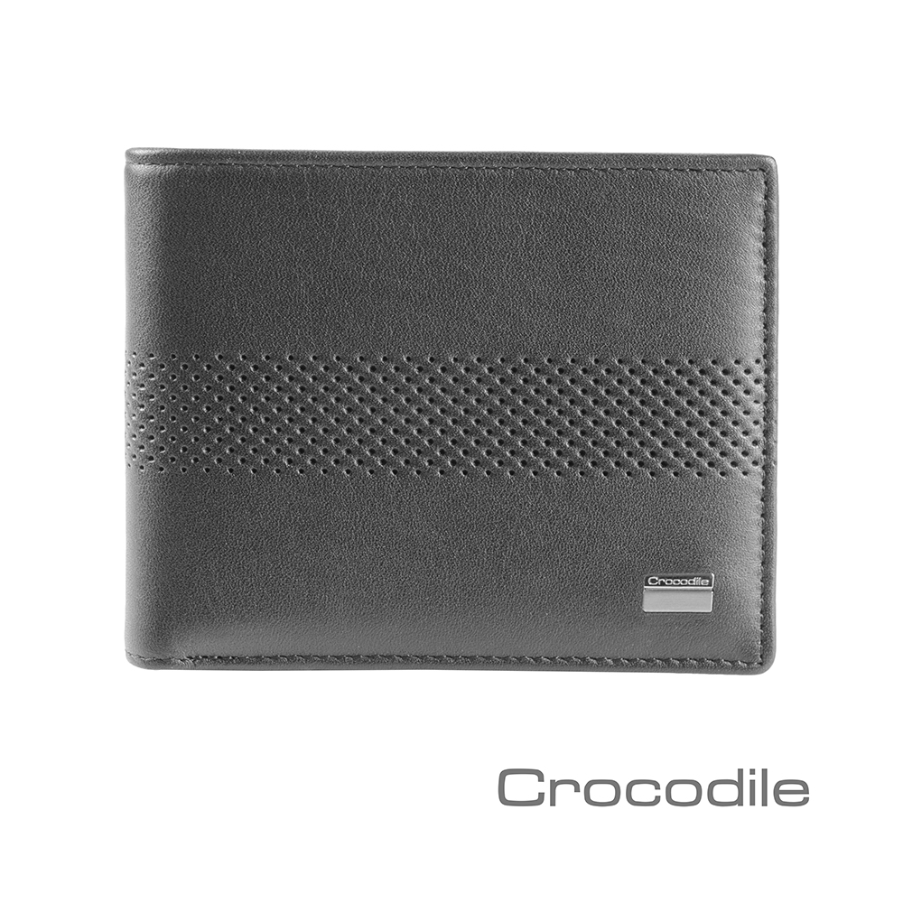 Crocodile Punch 系列納帕牛皮多卡雙鈔短夾 0103-07904