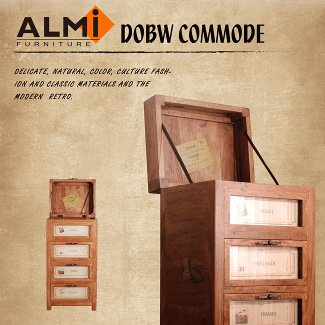 ALMI-3 DRAWERS & TRAP BOX 掀蓋三抽櫃W55*D45*H112CM