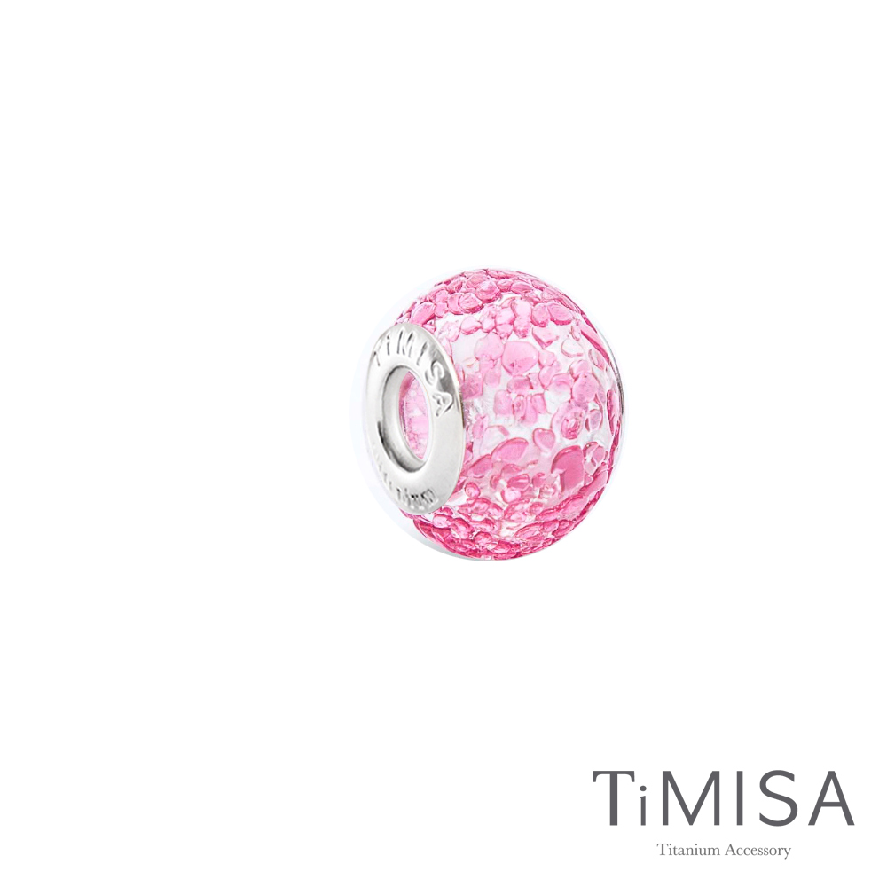 TiMISA 粉紅佳人(11mm)純鈦琉璃 墜飾串珠