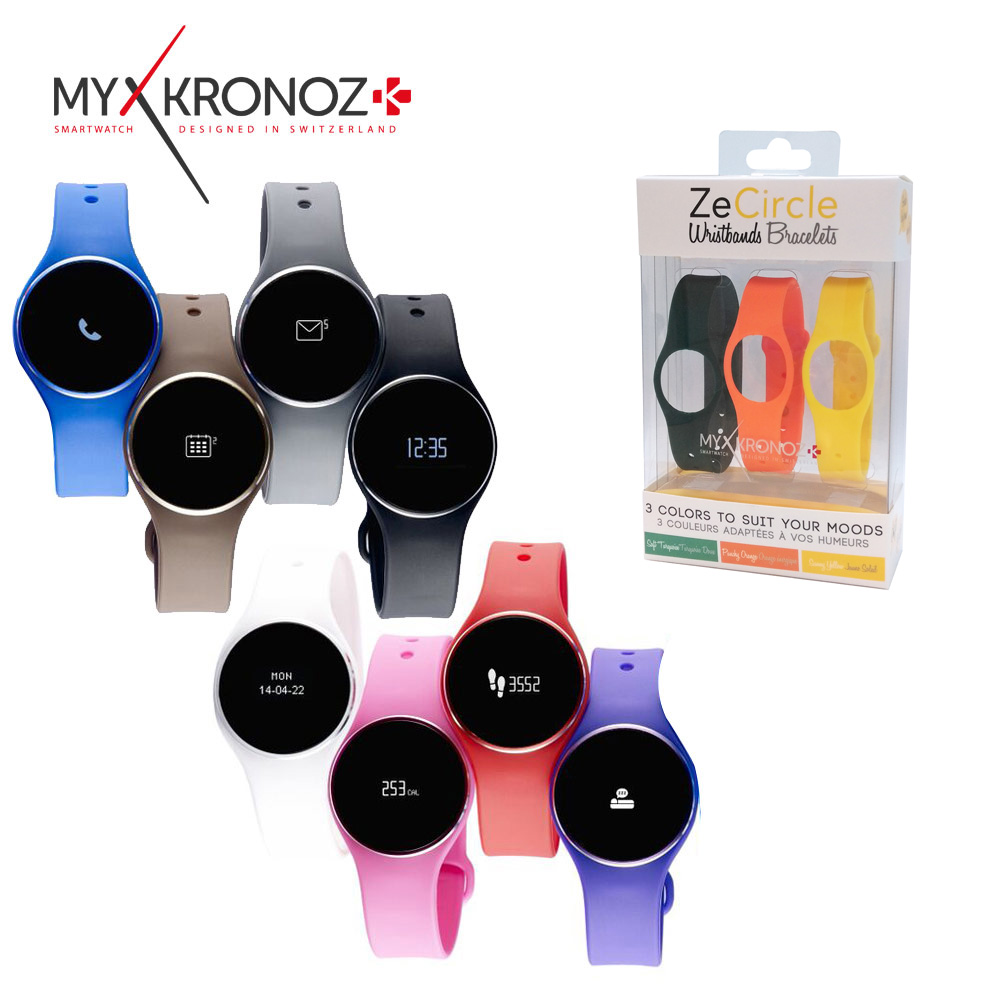 MYKRONOZ ZeCircle 超薄防水觸控智能手錶 - 快速到貨