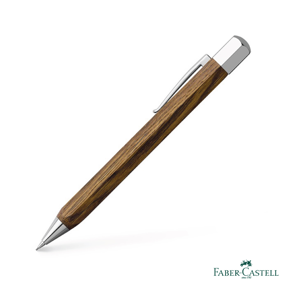 Faber-Castell ONDORO-六角旋轉自動鉛筆-咖啡木紋