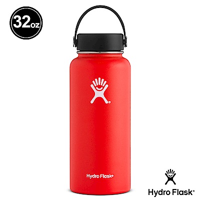 美國Hydro Flask 真空保冷/熱寬口鋼瓶946ml-熔岩紅