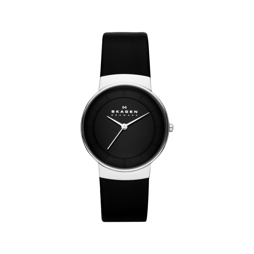 SKAGEN 經典系列 超薄極簡腕錶-黑/32mm