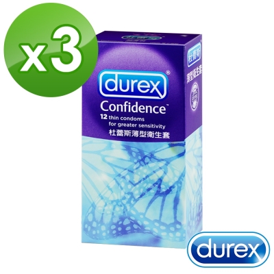 Durex杜蕾斯 薄型 保險套 12入裝x3盒
