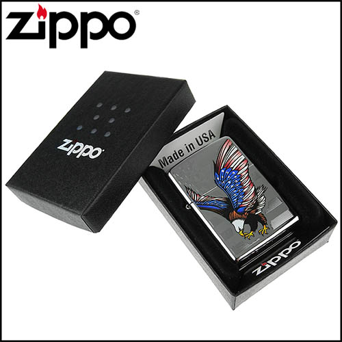 【ZIPPO】美系~Eagle Flag-國旗鷹圖案設計打火機