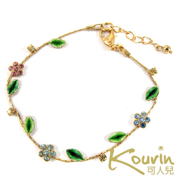 KOURIN 花園系列-水鑽彩花法瑯手鍊