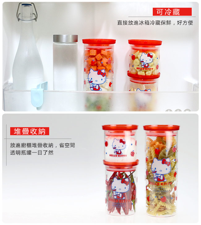HELLO KITTY 愜意野餐耐熱玻璃儲物罐5件組(511)