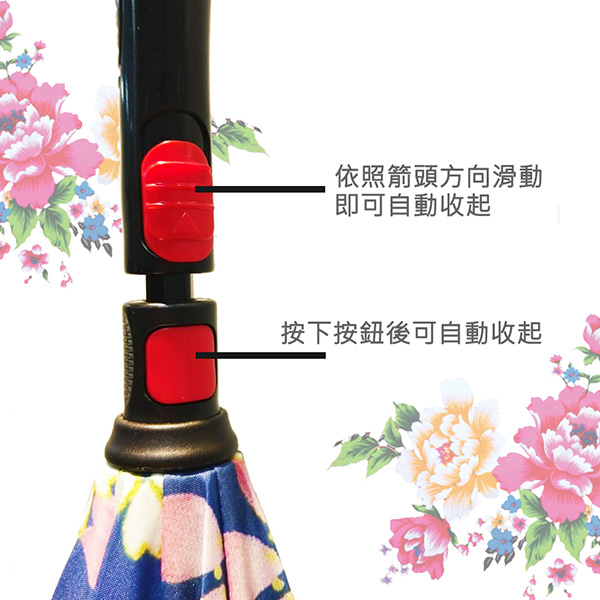 好雅也欣-雙層傘布散熱專利反向傘-浪漫台三線-桐花系列（綠花）