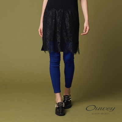 OUWEY歐薇 時尚靚藍內搭窄管褲(藍)