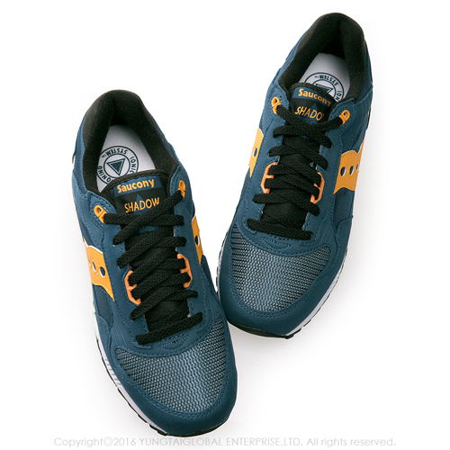 (男) 美國 SAUCONY 經典時尚休閒輕量慢跑球鞋-黃藍