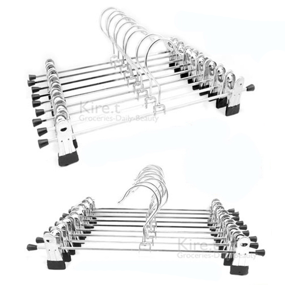 超值20入 Kiret 不鏽鋼裙褲架-一字型裙褲夾 裙夾