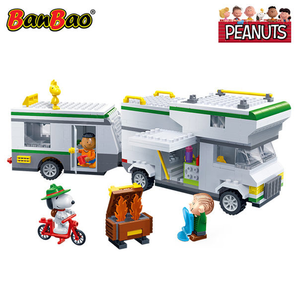 BanBao邦寶積木 史努比系列 Peanuts Snoopy 快樂露營車 7513