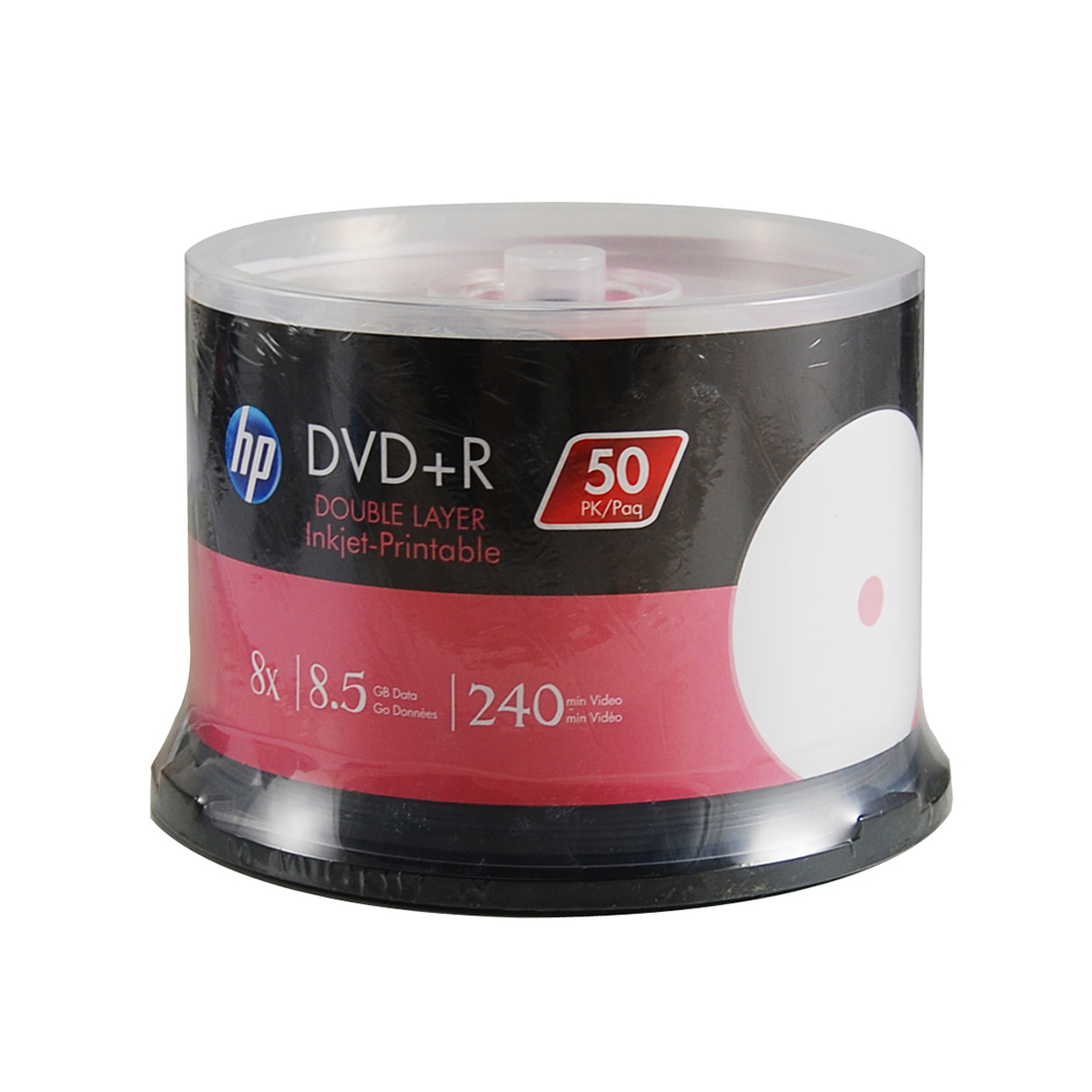 HP 8X 可印White Printable DVD+R Double Layer50片