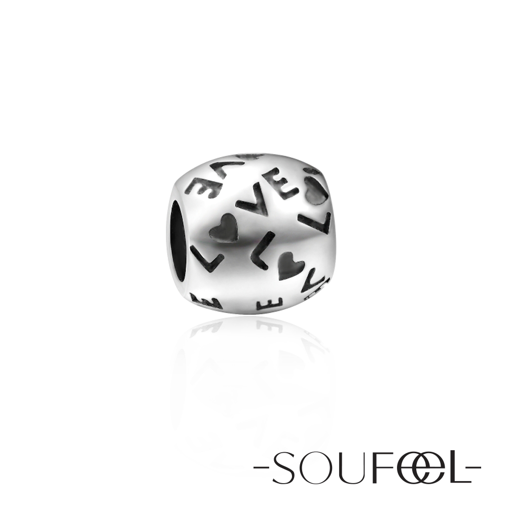 SOUFEEL 純銀手鍊珠飾-串珠 朵拉系列 刻劃愛情