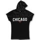NBA-芝加哥公牛隊連帽寬鬆拉克蘭T恤-黑(女) product thumbnail 1