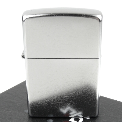 【ZIPPO】美系~街頭風鍍鉻~銀色霧面打火機