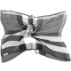 BURBERRY 輕盈格紋絲綢圍巾(黑灰色/100%SILK) product thumbnail 1